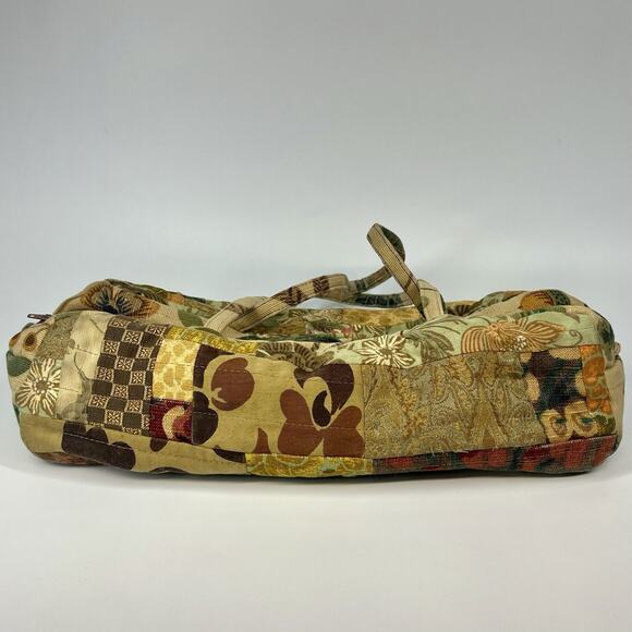 Handmade Patchwork Quilted Grannycore Cottagecore Baguette Purse Bag - Picture 4 of 6